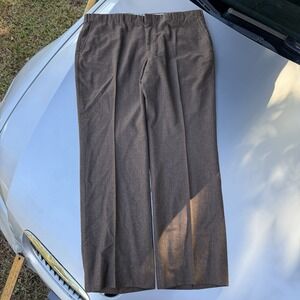Vintage Brown Wool Mannor Dress Pants Talon Zip 40X31